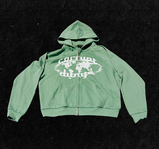 Green OG zip up hoody
