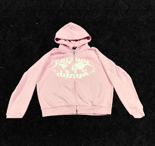 Pink OG zip up hoody